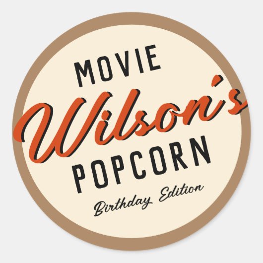 Popcorn Box Stickers ラウンドシール (正面)