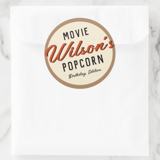 Popcorn Box Stickers ラウンドシール (バッグ)