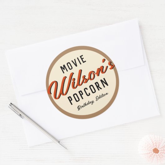 Popcorn Box Stickers ラウンドシール (封筒)