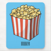 Popcorn cartoon illustration  マウスパッド (正面)