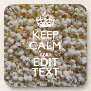 Popcorn Decor保に関するCalmとテキスト コースター