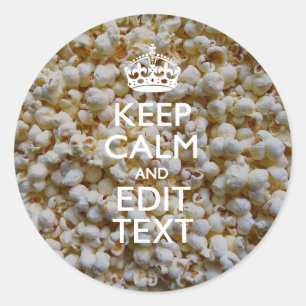 Popcorn Decor保に関するCalmとテキスト ラウンドシール