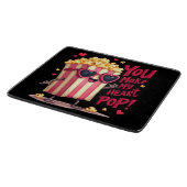 Popcorn Heart Pop Valentine Design カッティングボード (角)