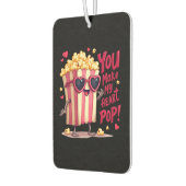 Popcorn Heart Pop Valentine Design カーエアーフレッシュナー (左)