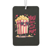 Popcorn Heart Pop Valentine Design カーエアーフレッシュナー (裏面)