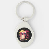 Popcorn Heart Pop Valentine Design キーホルダー (正面)
