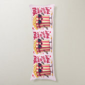 Popcorn Heart Pop Valentine Design ボディピロー (正面縦)