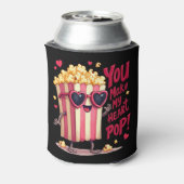 Popcorn Heart Pop Valentine Design 缶クーラー (缶裏面)