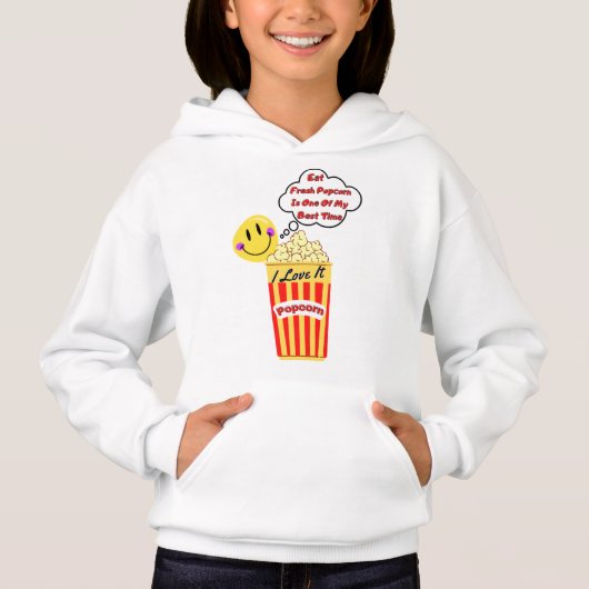Popcorn I Love It sweat à capuche (正面)