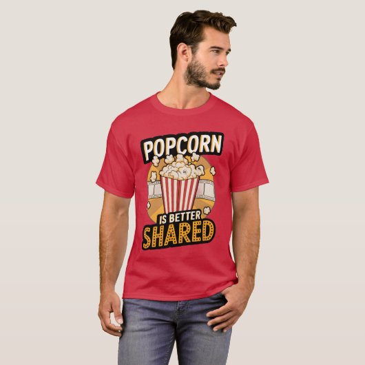 POPCORN IS BETTER SHARED girl Tシャツ (正面フル)