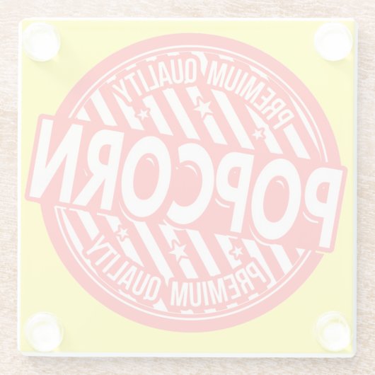 *Popcorn* Label Top Coaster ガラスコースター (裏面)