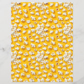 Popcorn Pattern Yellow Background Scrapbook Paper (裏面)