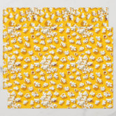 Popcorn Pattern Yellow Background Scrapbook Paper (正面/裏面)