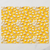 Popcorn Pattern Yellow Background Scrapbook Paper (正面)