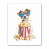Popcorn Pup � Movie Night Dog シール (正面)