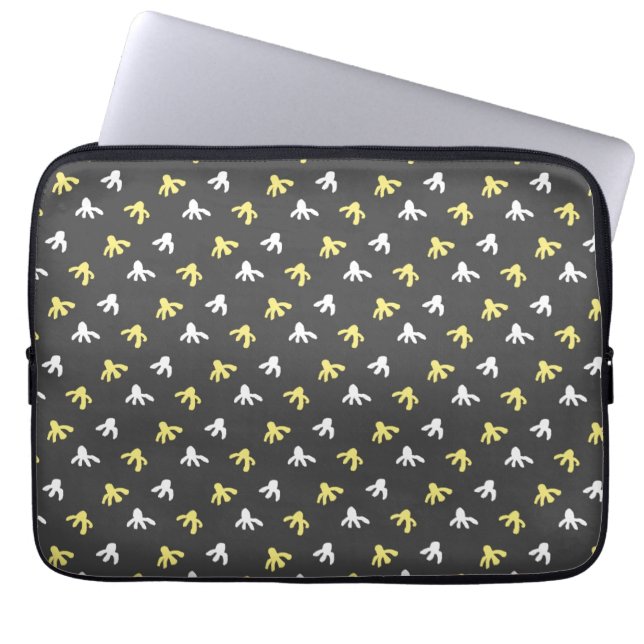 Popcorn Tablet Case (Dark Gray & Butter Yellow) ラップトップスリーブ (正面)