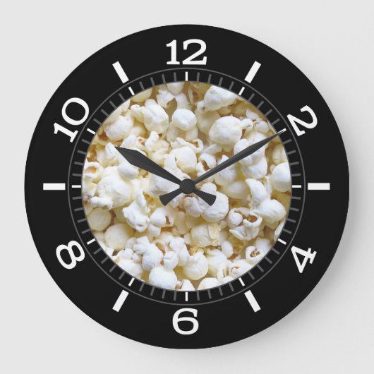 Popcorn Texture Photography Dialオン ラージ壁時計 (正面)