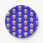 Popcorn Vivid blue ペーパープレート (正面)