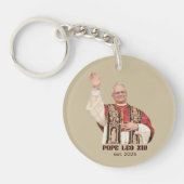 Pope Leo XIV Est 2025 Commemorative キーホルダー (正面)