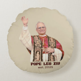 Pope Leo XIV Est 2025 Commemorative ラウンドクッション