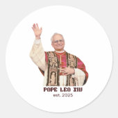 Pope Leo XIV Est 2025 Commemorative ラウンドシール (正面)