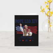 Pope Leo Xiv Usa Flag 267th Pope Leo Xiv Funny Usa カード (黄色い花)