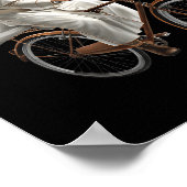 Pope Riding Bike Bicycle Catholic Church Bible Scr ポスター (角)