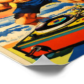 Popeye DJサイケデリックターンテーブルVintage Poster ポスター (角)