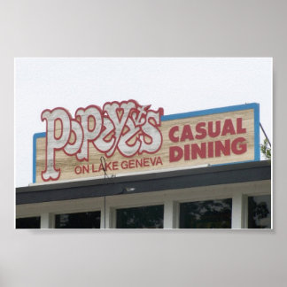 POPEYE"S CAS:UAL DINING（ジュネーブ湖、WI） ポスター