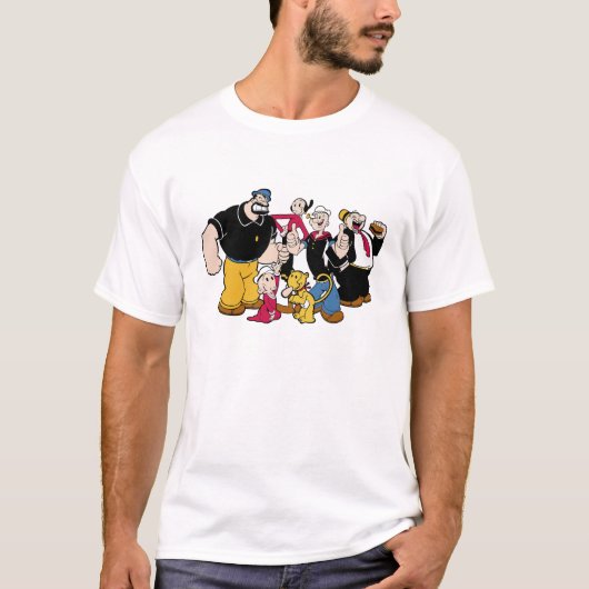Popeye the sailor man and family tシャツ (正面)