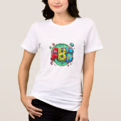 PopFunk ABCよくはしゃぐモノグラム トライブレンドTシャツ (正面)