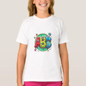 PopFunk ABCよくはしゃぐモノグラム Tシャツ (正面)