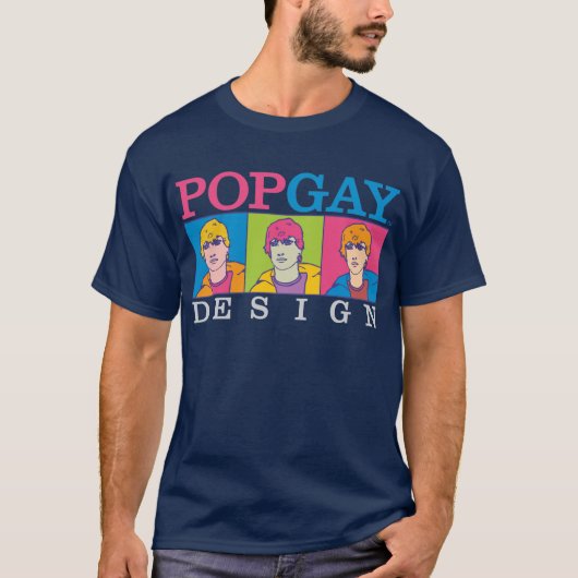 POPGAYのデザインのロゴのコレクション Tシャツ (正面)