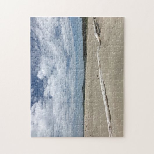 Pophamのビーチの漂わせた木 ジグソーパズル (縦)