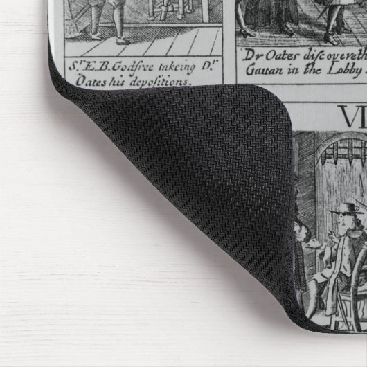 「Popish Plotを説明するハートのスーツ マウスパッド (コーナー)