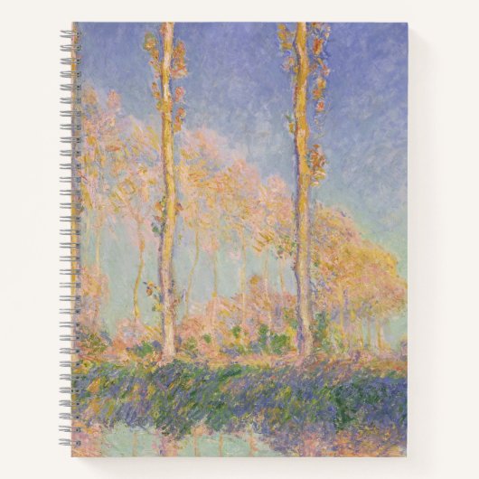 Poplars, impressionist landscape, Claude Monet ノートブック (正面)