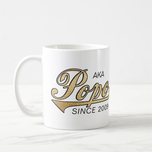 Popo Mug「あかPopo Since...」 コーヒーマグカップ (左)