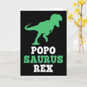 Popo-saurus Rex Dino Dinosaur Funny Poposaurus  カード (黄色い花)