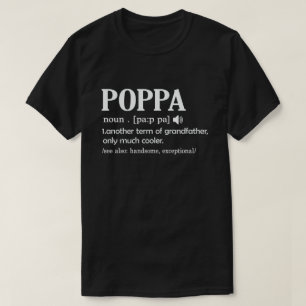 Poppa定義おもしろい意味Grandpaギフト Tシャツ