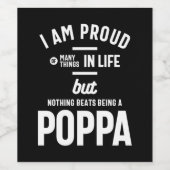 Poppa -誇りを持った人生の多くのもの ワインラベル (シングルラベル)