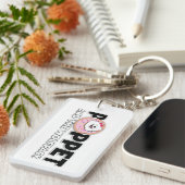 PoppetとWolfpackのロゴ キーホルダー (正面右)