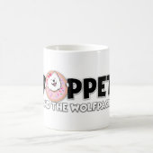 PoppetとWolfpackのロゴ コーヒーマグカップ (中央)