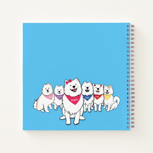 PoppetとWolfpackのロゴ ノートブック (裏面)