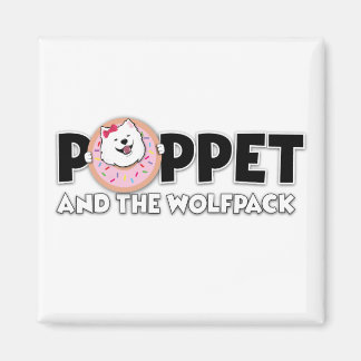 PoppetとWolfpackのロゴ マグネット