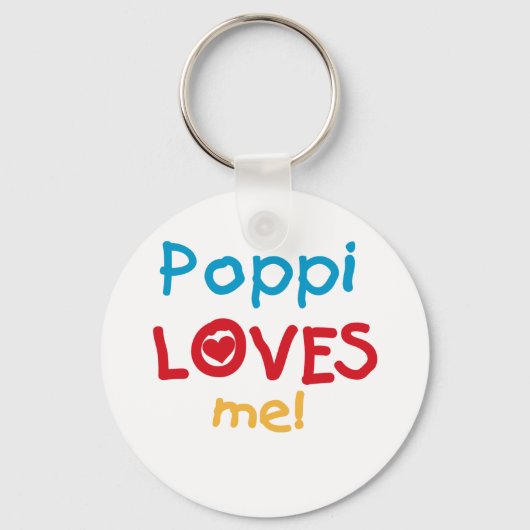Poppiが私のTシャツとギフトを大好き キーホルダー (正面)