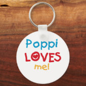 Poppiが私のTシャツとギフトを大好き キーホルダー (正面)