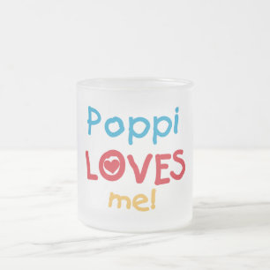 Poppiが私のTシャツとギフトを大好き フロストグラスマグカップ
