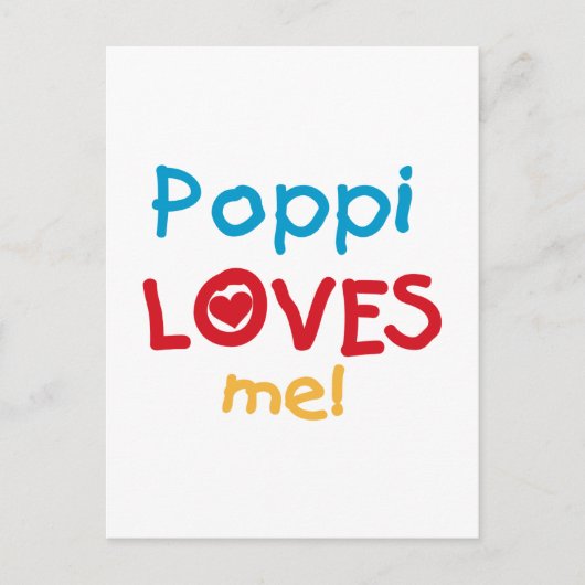 Poppiが私のTシャツとギフトを大好き ポストカード (正面)