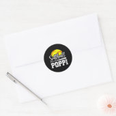 Poppiソフトボール選手ゲームデイ父の日の贈り物 ラウンドシール (封筒)