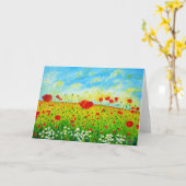 Poppie分野ベルギー カード (黄色い花)